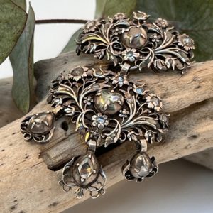 Galerie Madeleine Versailles Croix Papillon 18ème siècle Argent Diamants Taille Rose Bijou Traditionnel Provençal